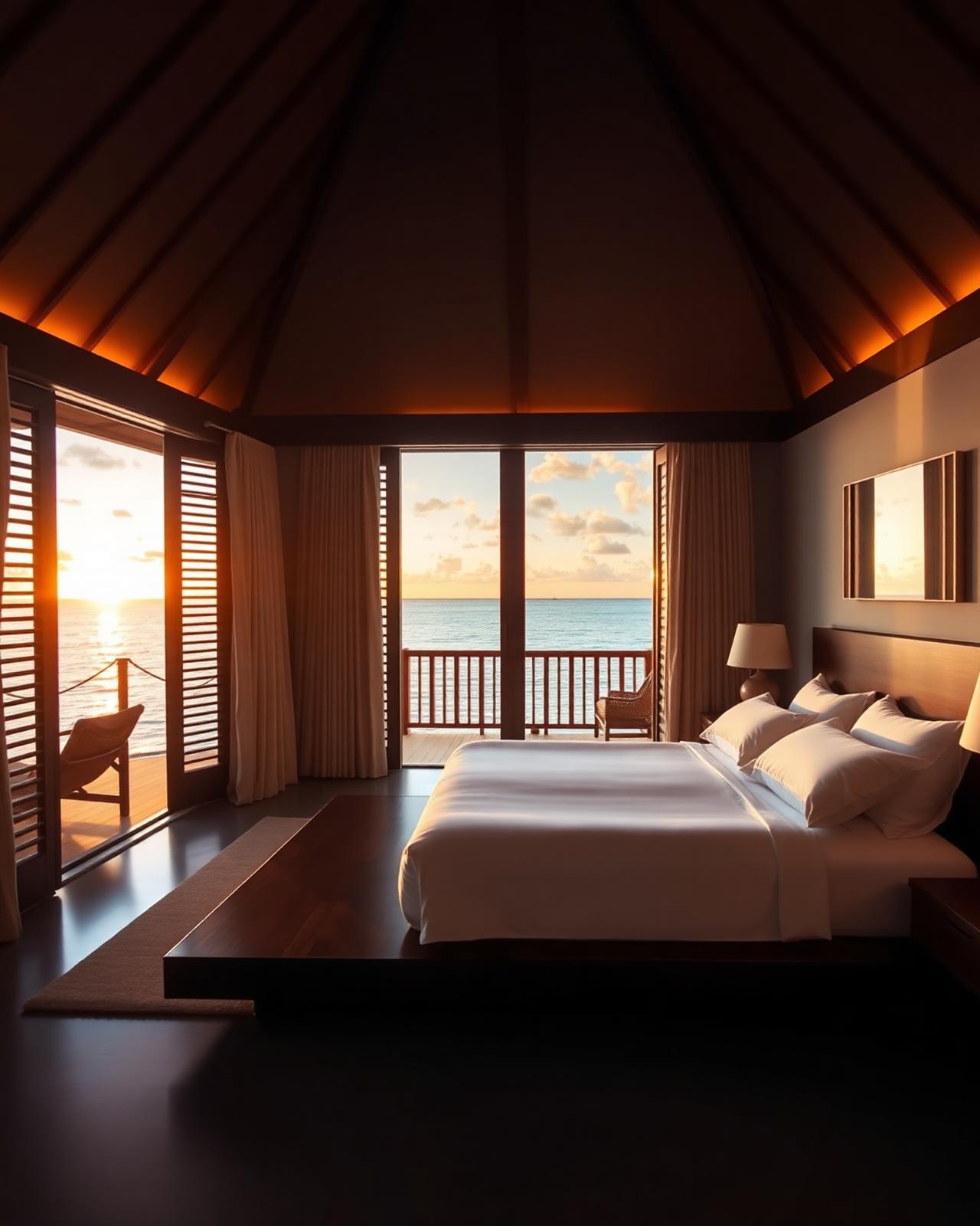 Luxury suite at sunset